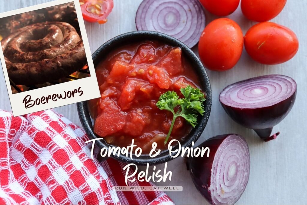 Tomato and Onion Relished served with boerewors
